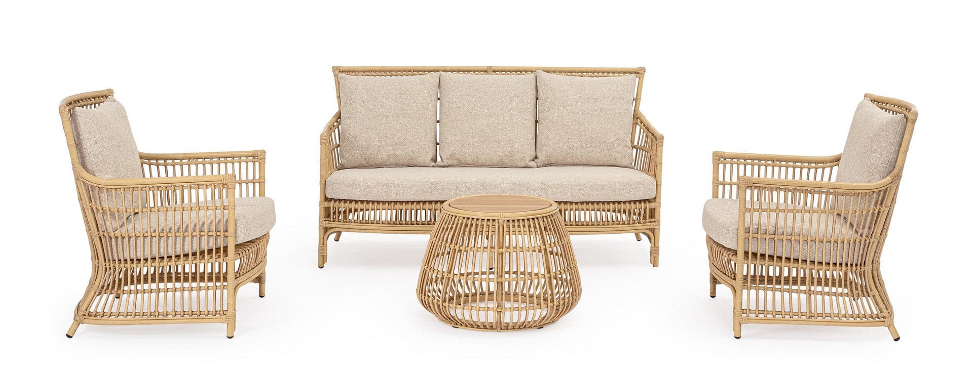 Divano "Adelma" in alluminio verniciato a polvere da giardino e veranda in Set di mobili Decor Space - Altamura, commercioVirtuoso.it