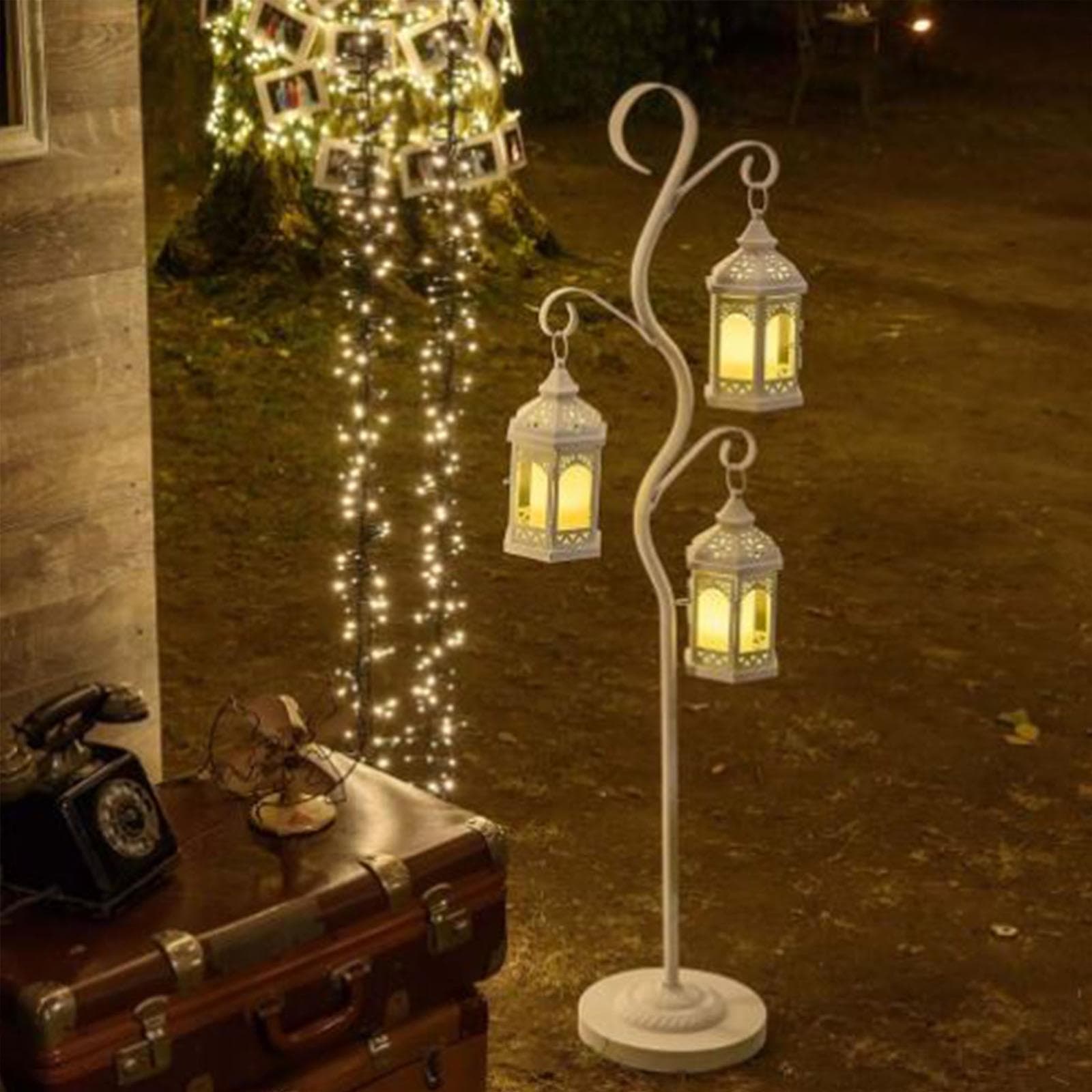PIANTANA PIANTANE PORTA LANTERNA H 125 CM LANTERNE LAMPADA ESTERNO ARREDAMENTO GIARDINO