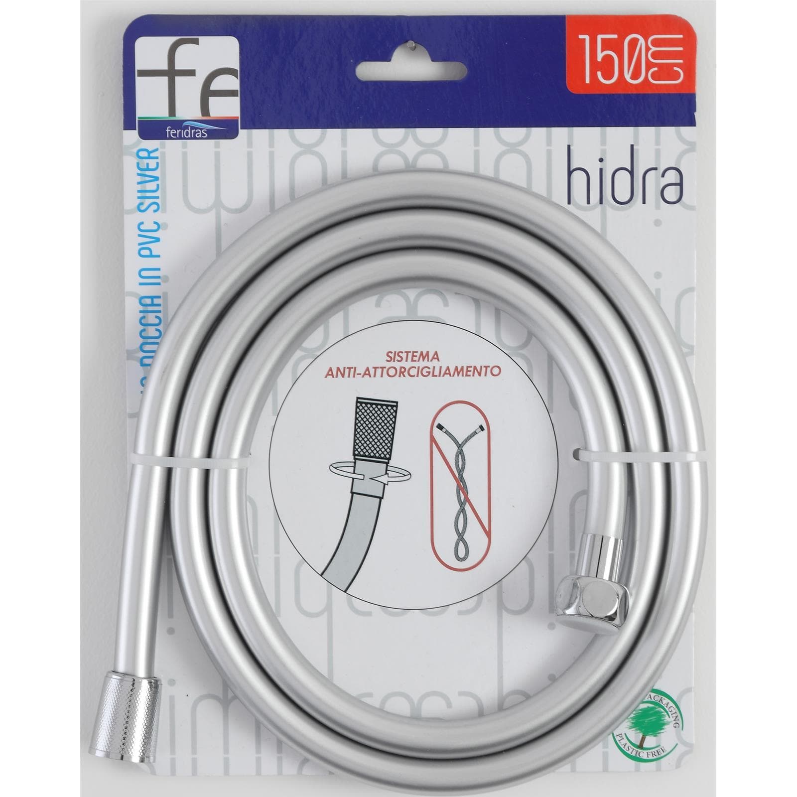 TUBO DOCCIA 2 MT TUBI DOCCIE 200 CM PVC RESISTENTE ALTA DURATA FLESSIBILE GRIGIO