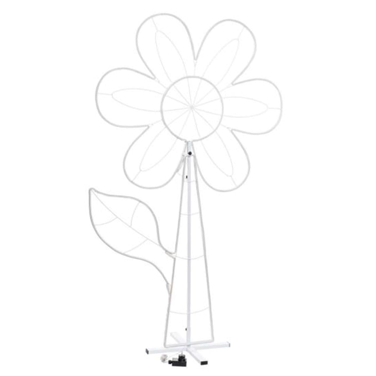 FIORE FIORI LUCE LED NEON H 185 CM BIFACCIALE LAMPADA DECORAZIONE GIARDINO GIARDINI LAMPADE