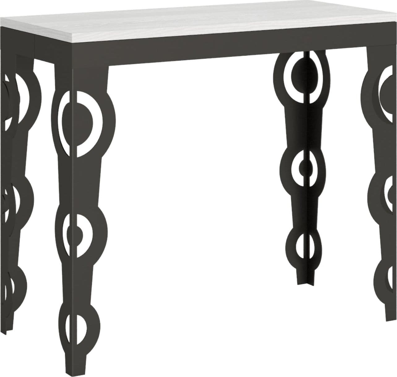 Tavolo consolle "Como" allungabile in legno per sala da pranzo in Credenze Decor Space - Altamura, commercioVirtuoso.it