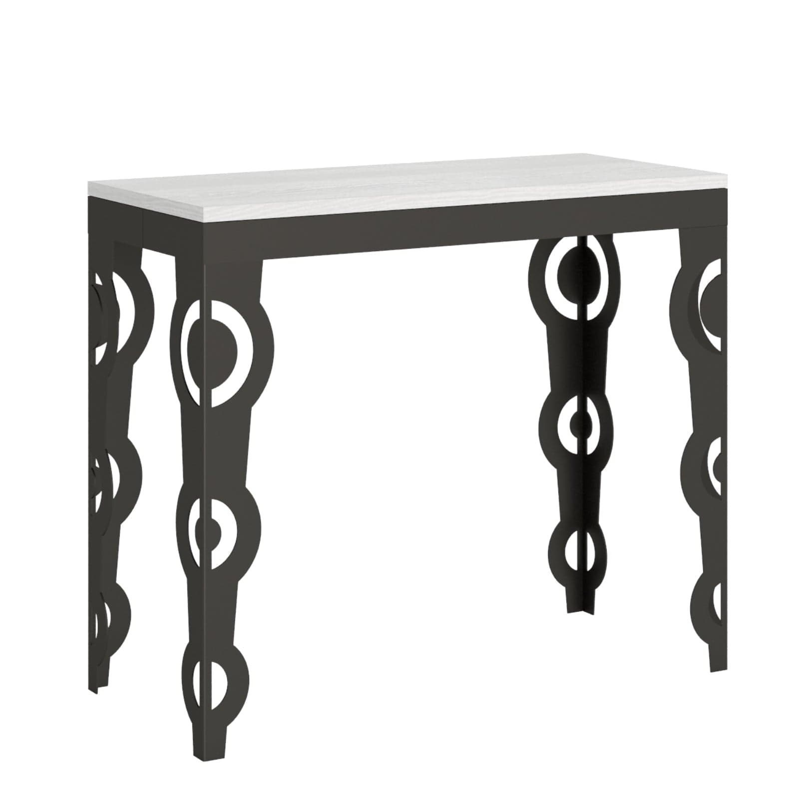 Tavolo consolle "Como" allungabile in legno per sala da pranzo in Credenze Decor Space - Altamura, commercioVirtuoso.it