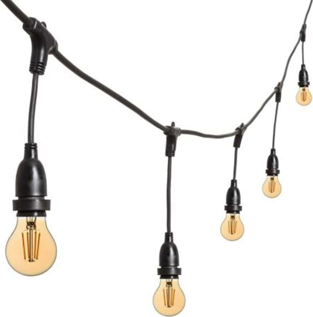 CAVO PORTALAMPADA LAMAPADINA LAMPADINE CATENA PROLUNGABILE 5 MT X H 30 CM ESTERNO VINTAGE