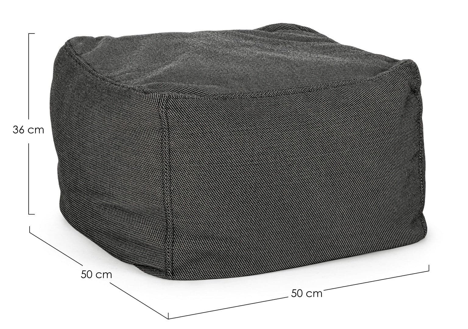 Pouf per esterno "Sparrow", rivestimento idrorepellente e sfoderabile, da 50 x 50 cm in Ottomane e poggiapiedi Decor Space - Altamura, commercioVirtuoso.it