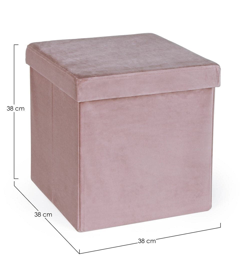 Poltrona Pouf "Camdem" per interno, con struttura in mdf da 38x38x38cm in Ottomane e poggiapiedi Decor Space - Altamura, commercioVirtuoso.it