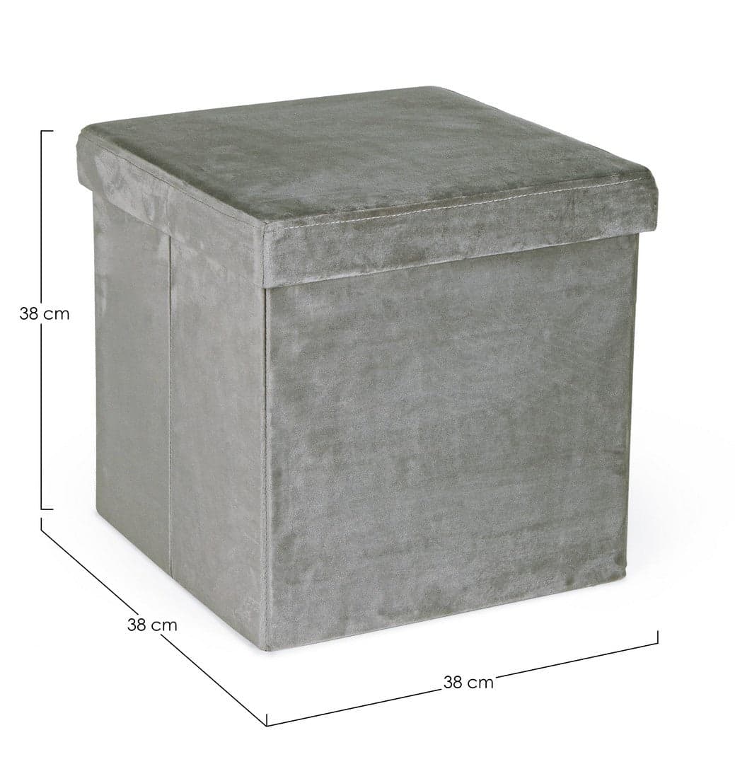 Poltrona Pouf "Camdem" per interno, con struttura in mdf da 38x38x38cm in Ottomane e poggiapiedi Decor Space - Altamura, commercioVirtuoso.it