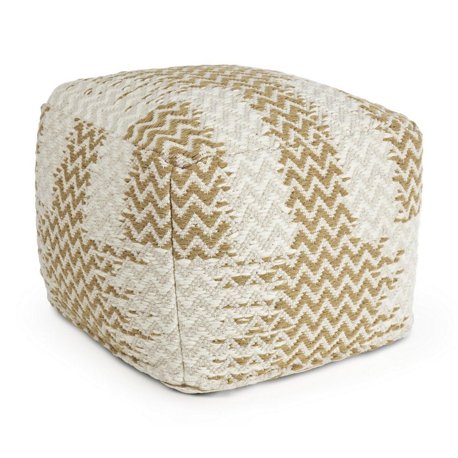 Poltrona Pouf "Timbuctu" per interno, con rivestimento in cotone e lana da 45x45x35 cm in Ottomane e poggiapiedi Decor Space - Altamura, commercioVirtuoso.it