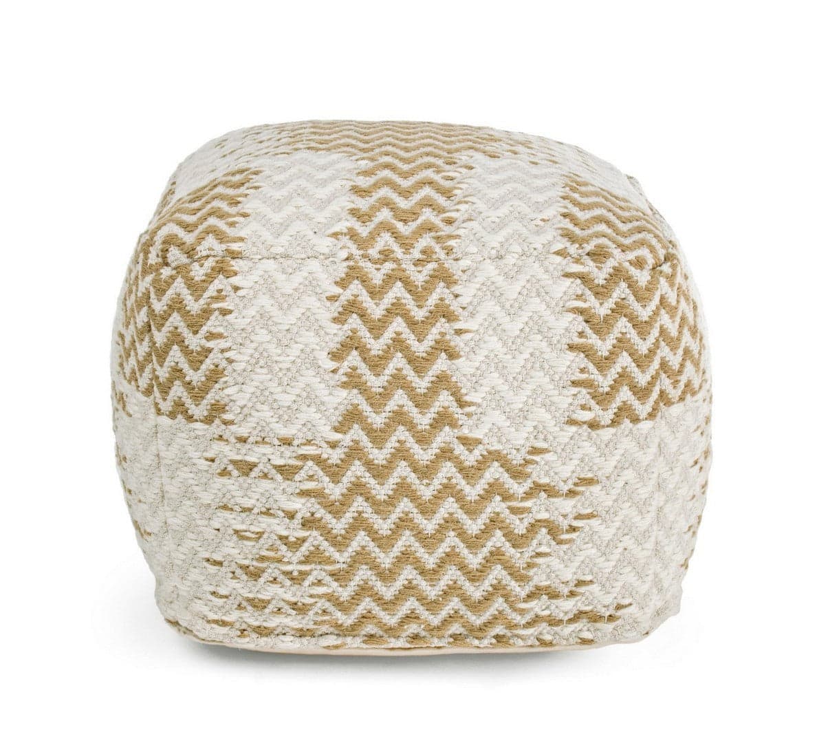 Poltrona Pouf "Timbuctu" per interno, con rivestimento in cotone e lana da 45x45x35 cm in Ottomane e poggiapiedi Decor Space - Altamura, commercioVirtuoso.it