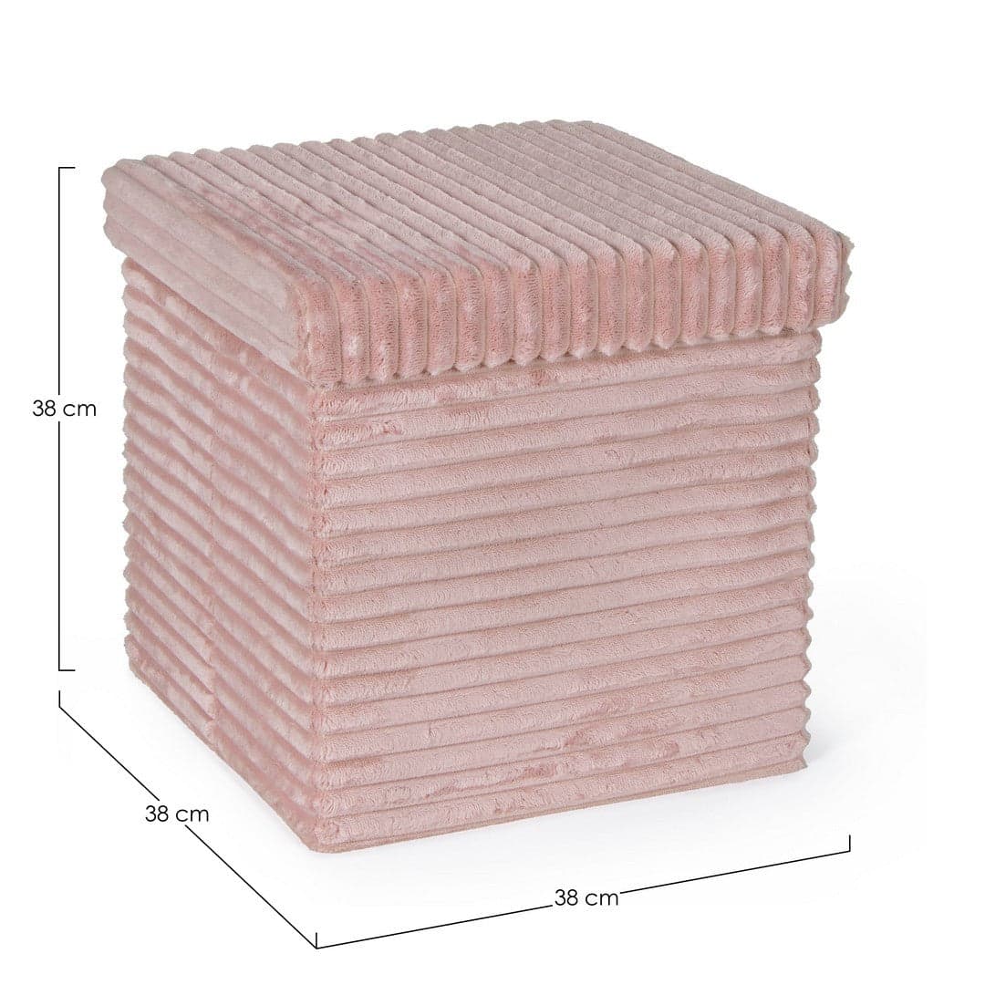 Poltrona Pouf "Sedona" per interno, con struttura in mdf da 38x38x38cm in Ottomane e poggiapiedi Decor Space - Altamura, commercioVirtuoso.it