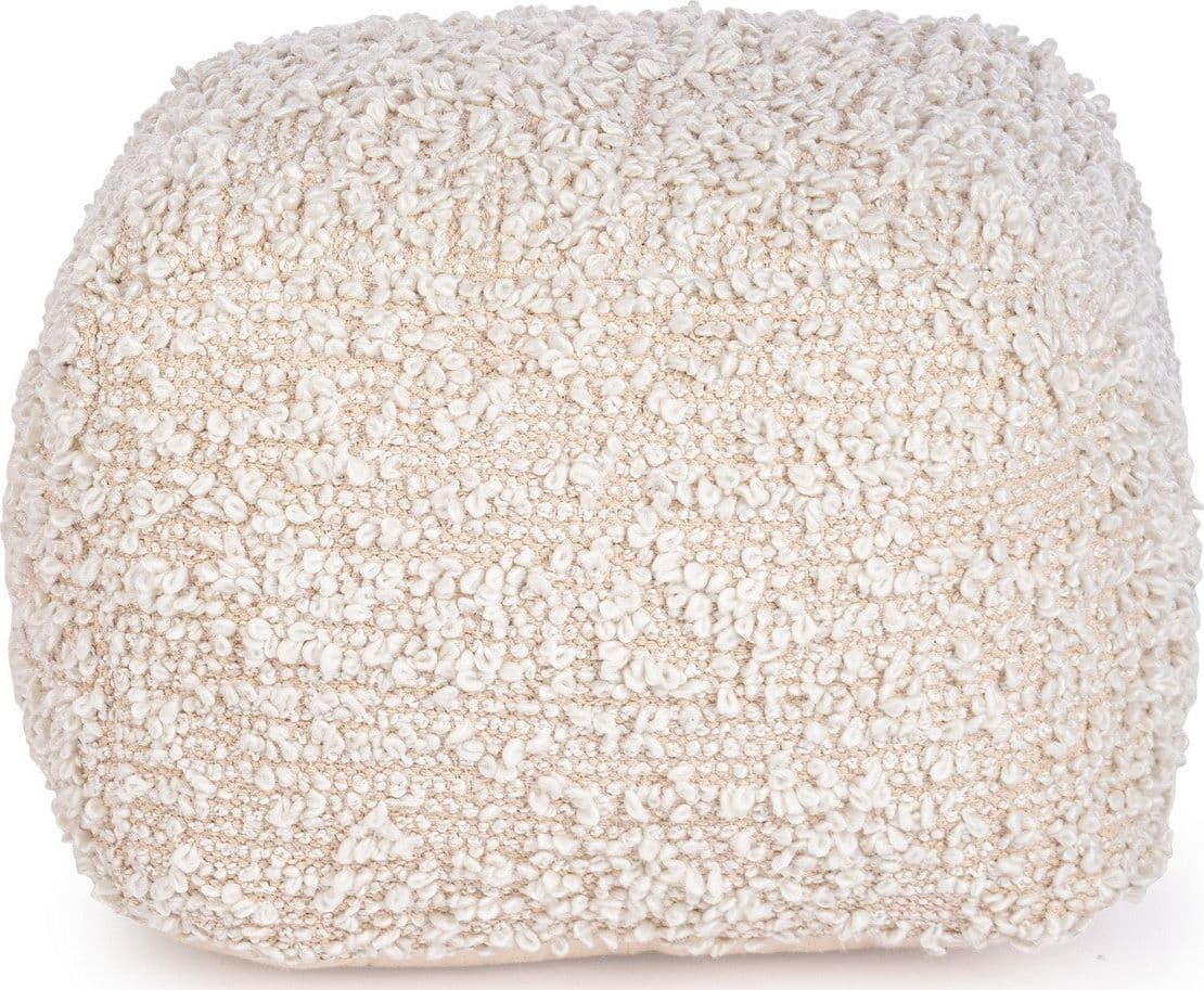 Poltrona Pouf "Zamora" per interno, con rivestimento in cotone e poliestere da 45x45x35h cm in Ottomane e poggiapiedi Decor Space - Altamura, commercioVirtuoso.it