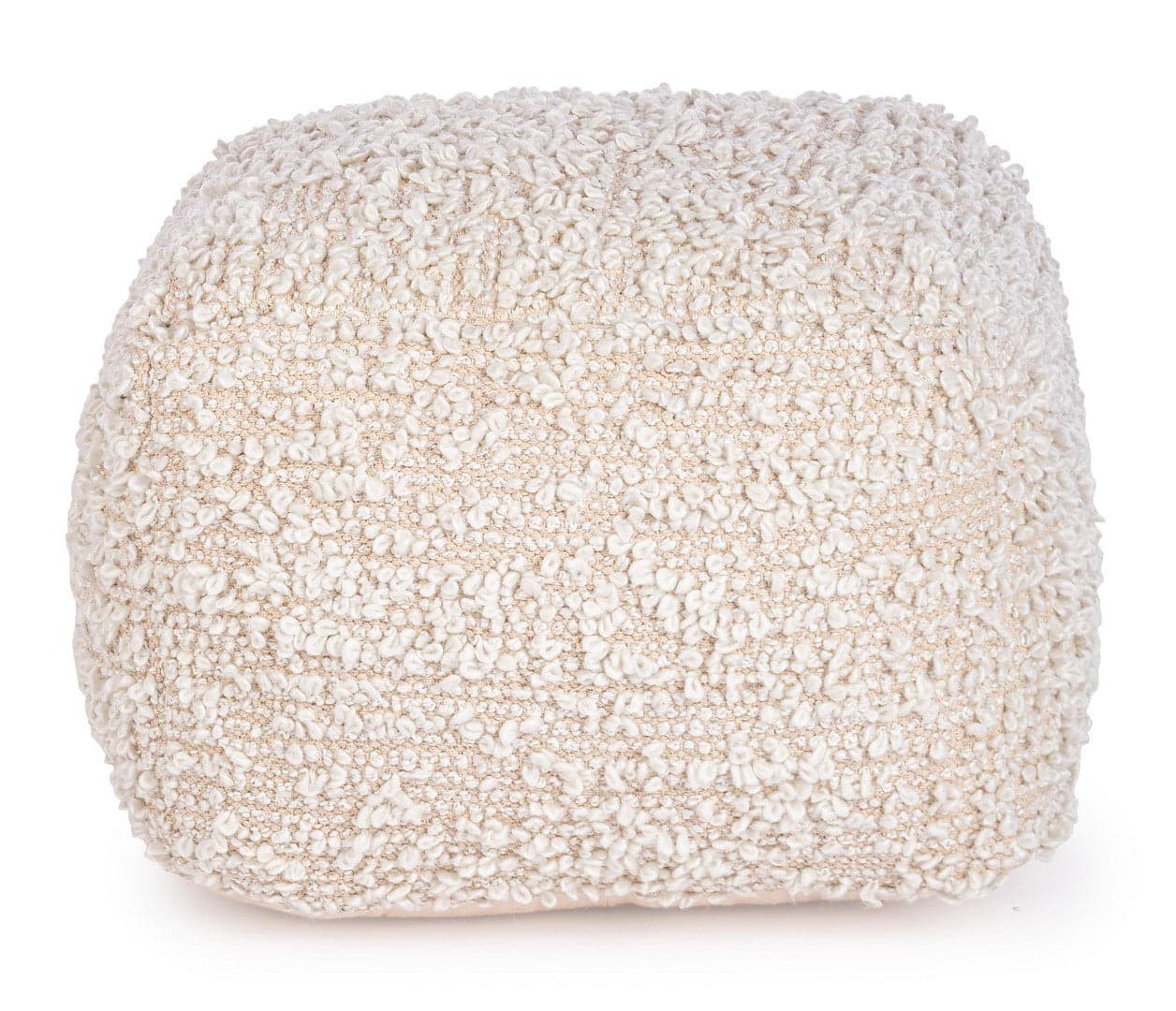 Poltrona Pouf "Zamora" per interno, con rivestimento in cotone e poliestere da 45x45x35h cm in Ottomane e poggiapiedi Decor Space - Altamura, commercioVirtuoso.it
