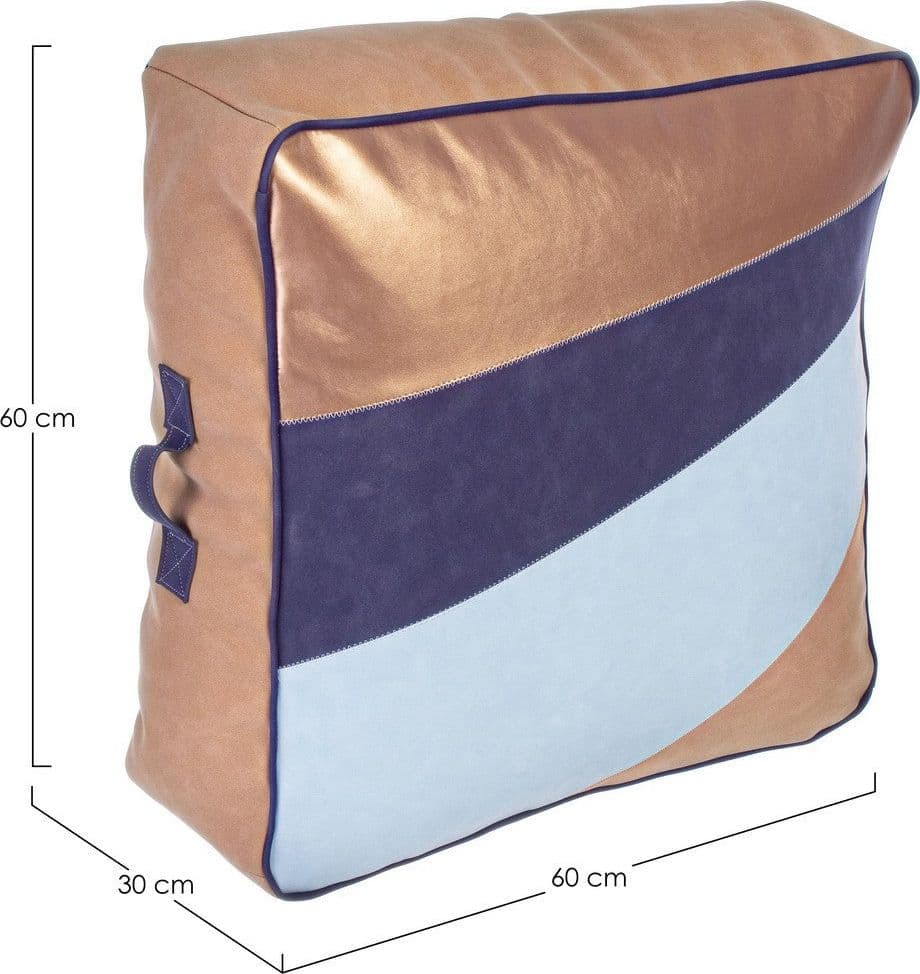 Poltrona Pouf "Sunset" per interno, con Imbottitura In Cotone da 60x60x30h cm in Ottomane e poggiapiedi Decor Space - Altamura, commercioVirtuoso.it