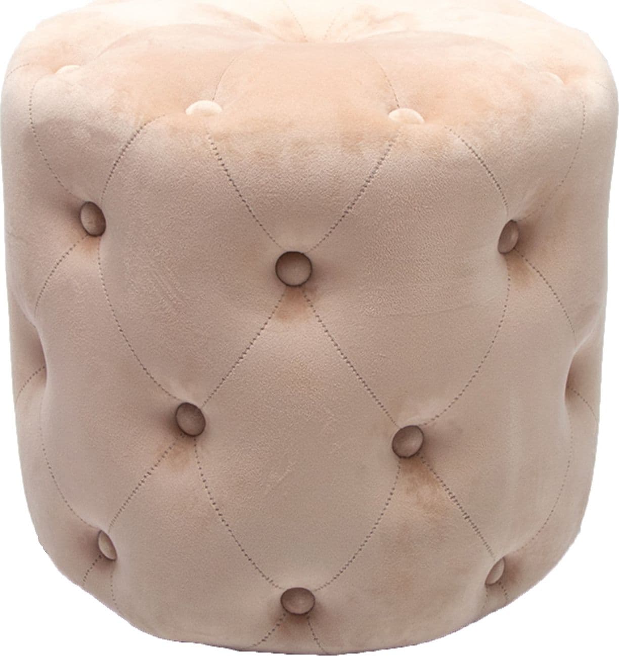 Pouf imbottito tondo, seduta in velluto per arredamento moderno h 41 cm in Ottomane e poggiapiedi Decor Space - Altamura, commercioVirtuoso.it