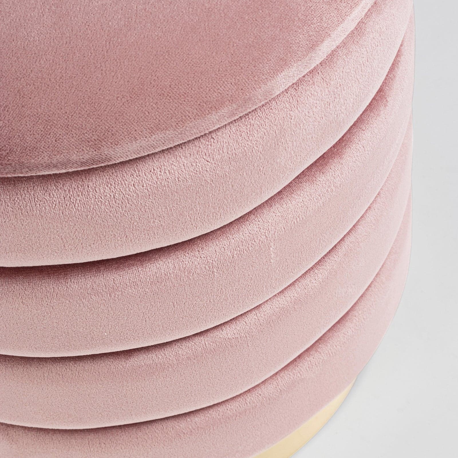 Pouf contenitori in velluto "Darina" per arredamento moderno da interno in Ottomane e poggiapiedi Decor Space - Altamura, commercioVirtuoso.it