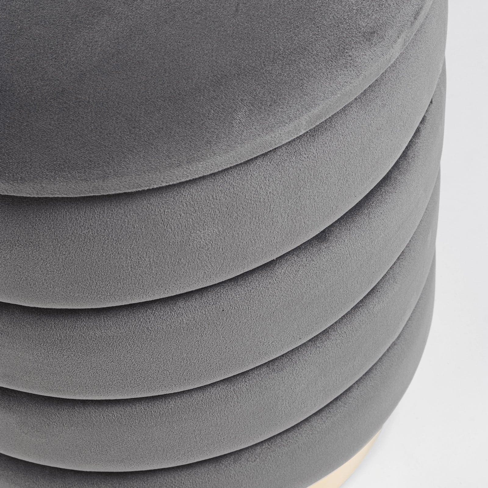 Pouf contenitori in velluto "Darina" per arredamento moderno da interno in Ottomane e poggiapiedi Decor Space - Altamura, commercioVirtuoso.it