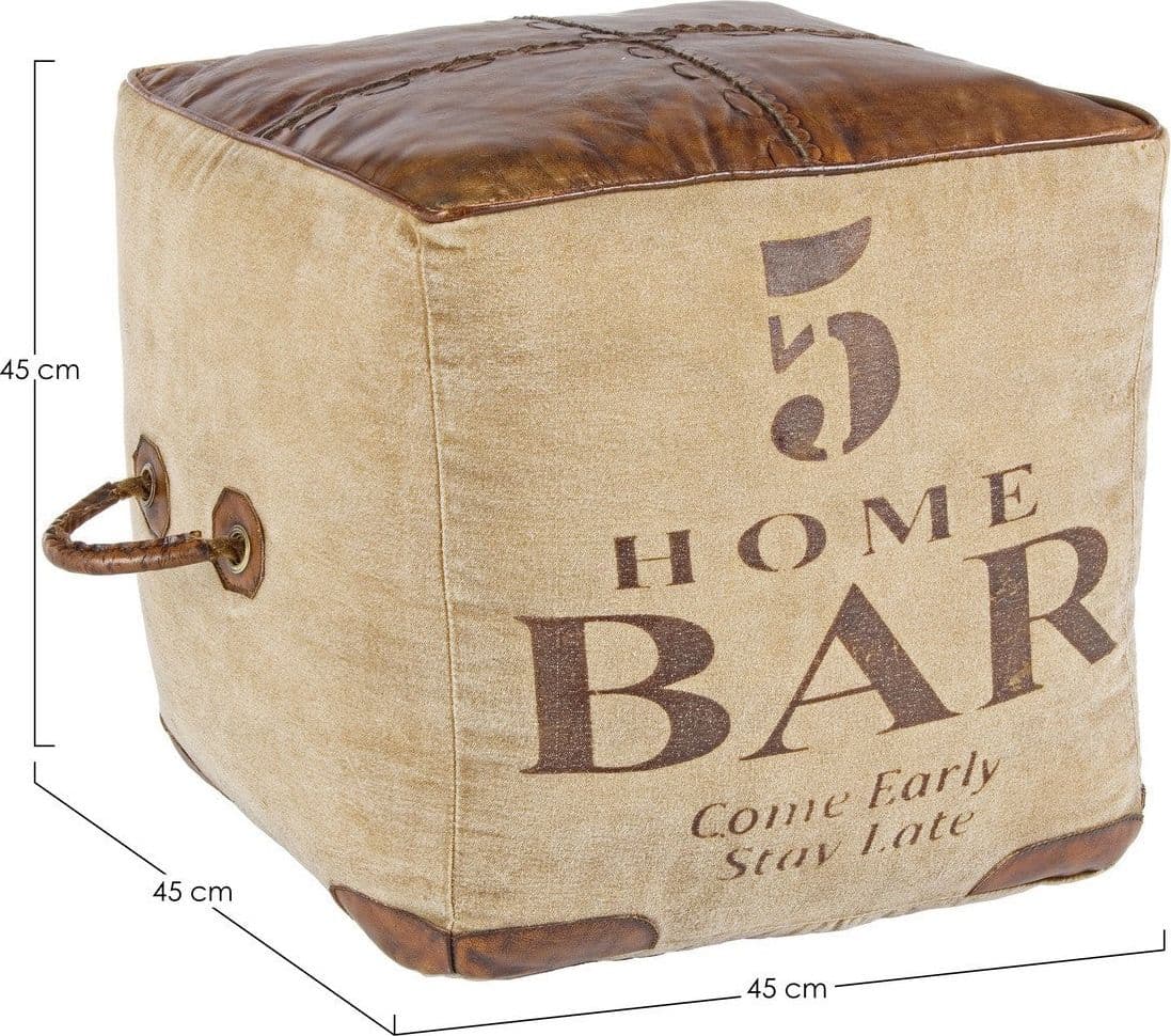 Poltrona Pouf "Sanpark" per interno, con imbottitura in cotone da 45x45x45cm in Ottomane e poggiapiedi Decor Space - Altamura, commercioVirtuoso.it