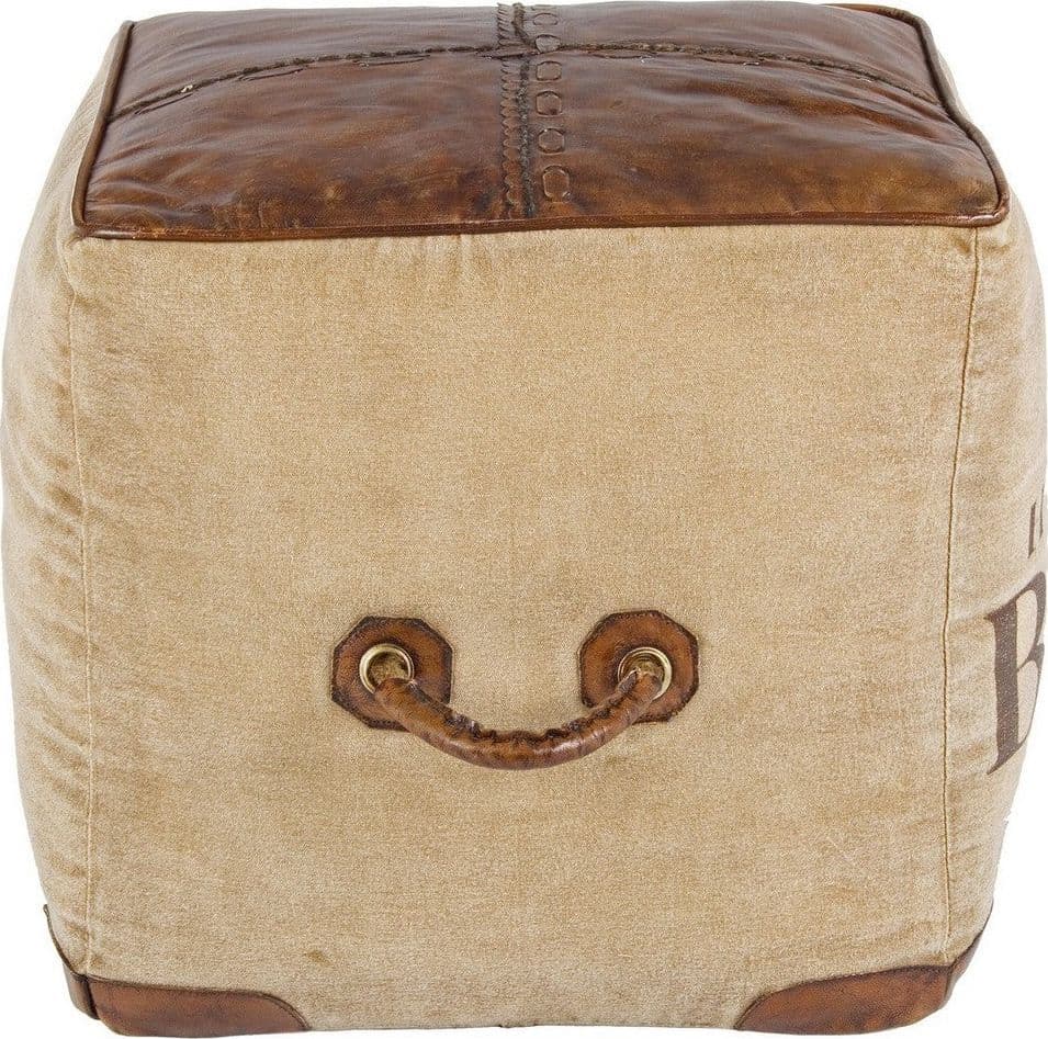 Poltrona Pouf "Sanpark" per interno, con imbottitura in cotone da 45x45x45cm in Ottomane e poggiapiedi Decor Space - Altamura, commercioVirtuoso.it