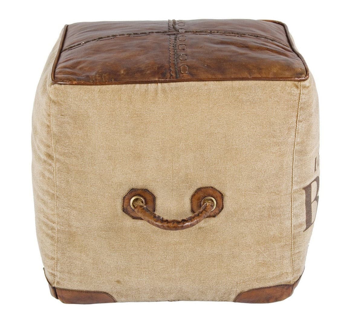 Poltrona Pouf "Sanpark" per interno, con imbottitura in cotone da 45x45x45cm in Ottomane e poggiapiedi Decor Space - Altamura, commercioVirtuoso.it