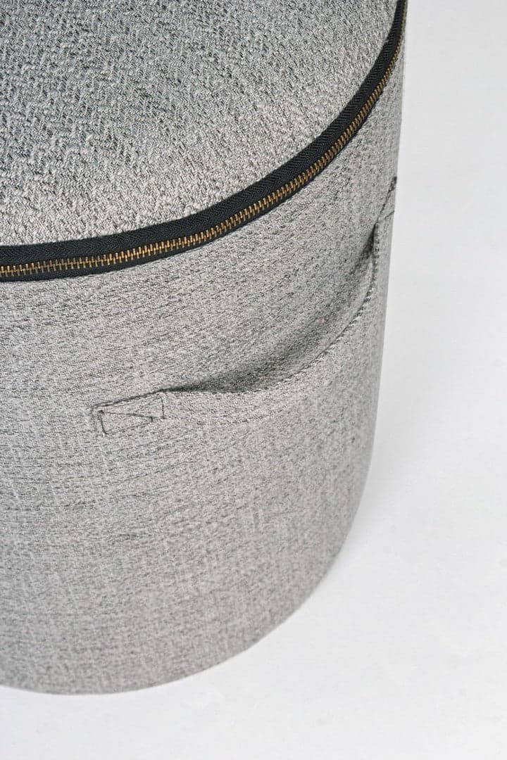 Poltrona Pouf "Radmila" per interno, con struttura in mdf e compensato set da 2 pezzi in Ottomane e poggiapiedi Decor Space - Altamura, commercioVirtuoso.it