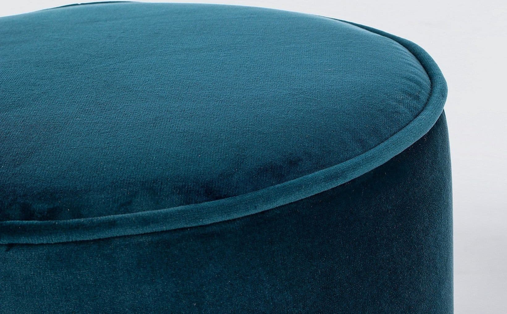 Poltrona Pouf "Annika" per interno, con struttura in acciaio verniciato a polvere epossidica e mdf set da 2 pezzi in Ottomane e poggiapiedi Decor Space - Altamura, commercioVirtuoso.it