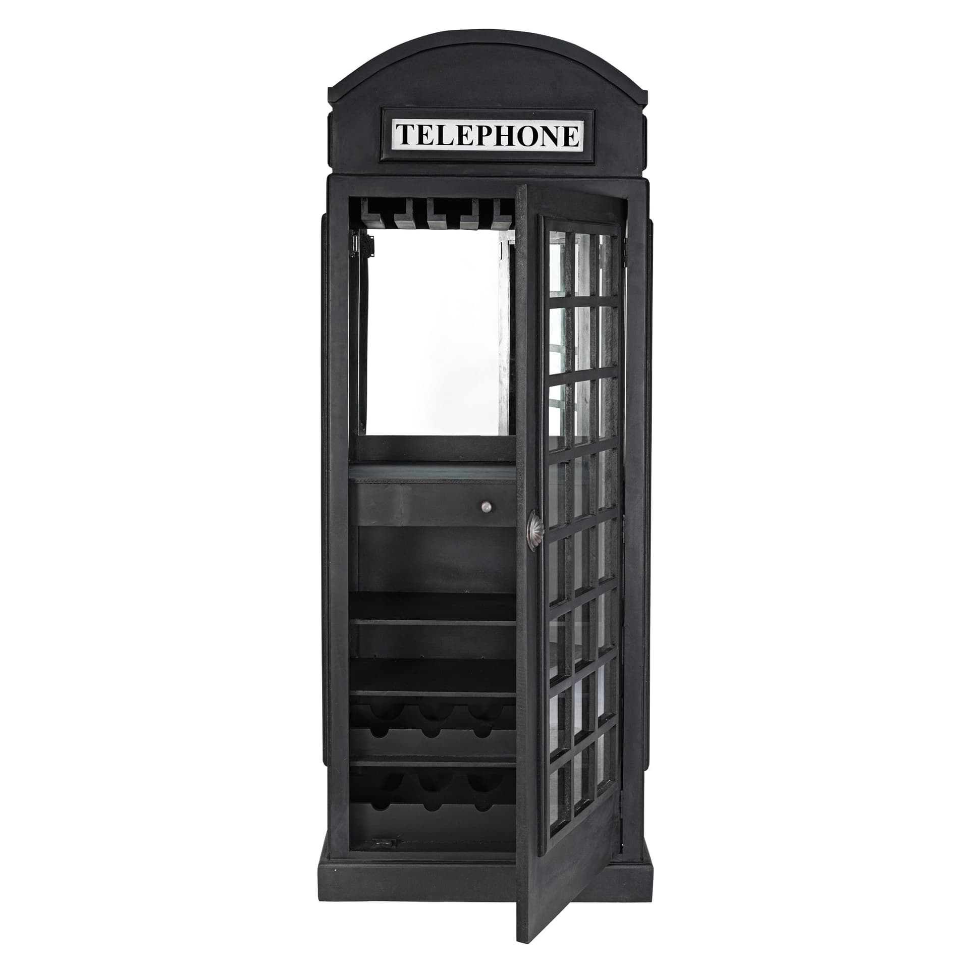 Libreria cabina telefonica Inglese, Mobile Bar londinese con vetri laterali in Librerie Decor Space - Altamura, commercioVirtuoso.it