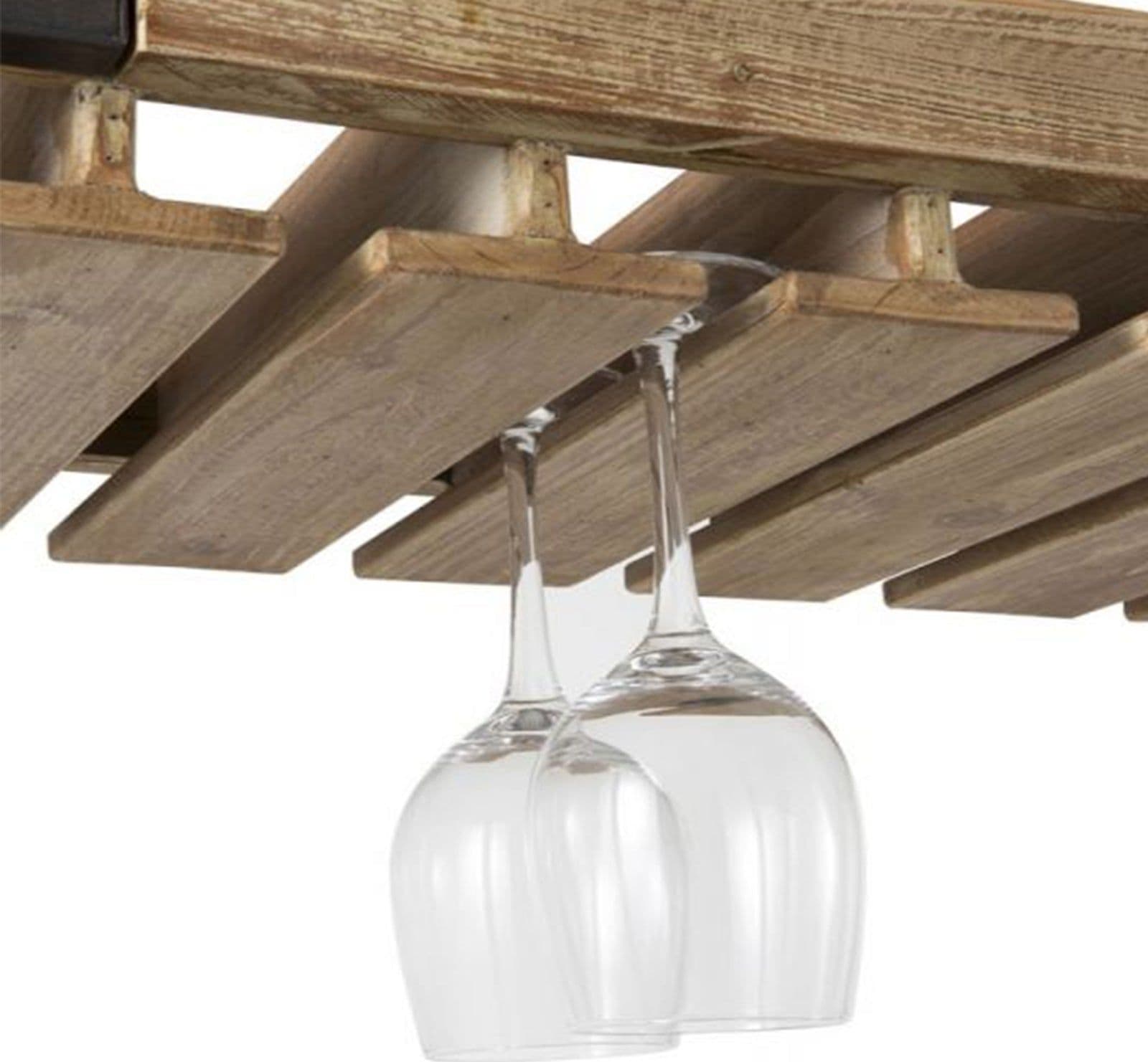 Mobile enoteca e bar "Kurtis" con 5 ripiani per bottiglie di vino e calici cantina in legno e metallo h 199 cm in Librerie Decor Space - Altamura, commercioVirtuoso.it