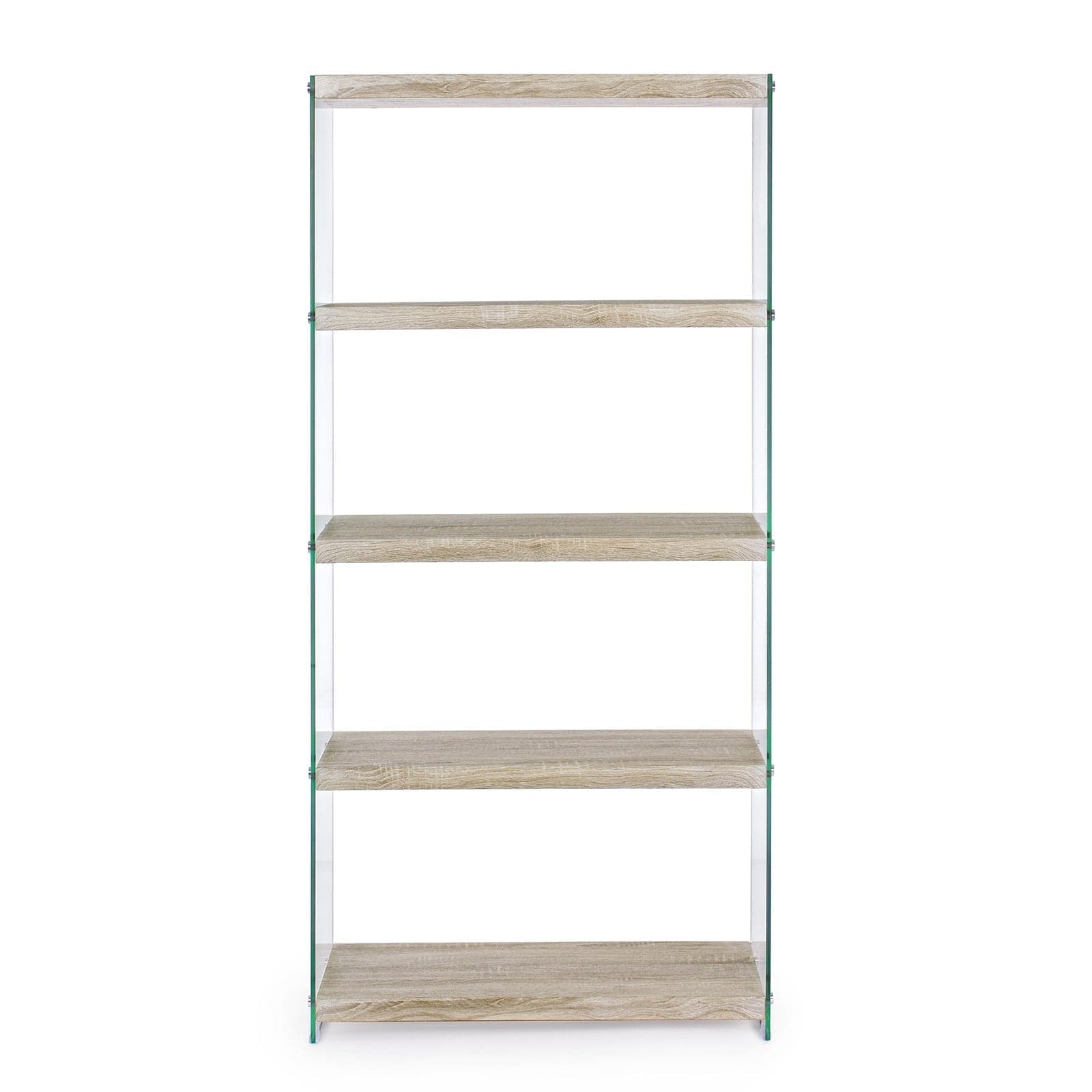 Libreria moderna "Sury Larga" in vetro e legno di design per cameretta ed ufficio in Librerie Decor Space - Altamura, commercioVirtuoso.it