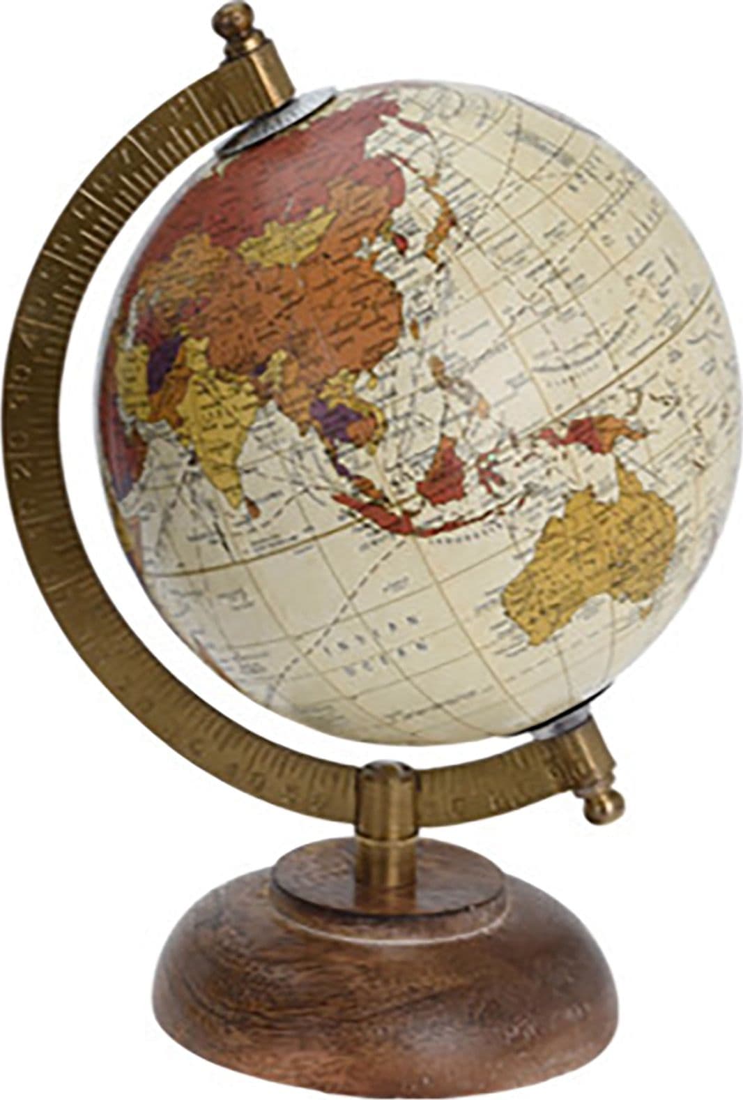 Mappamondo girevole con base in metallo e mappe h 21 cm in Mappamondi Decor Space - Altamura, commercioVirtuoso.it