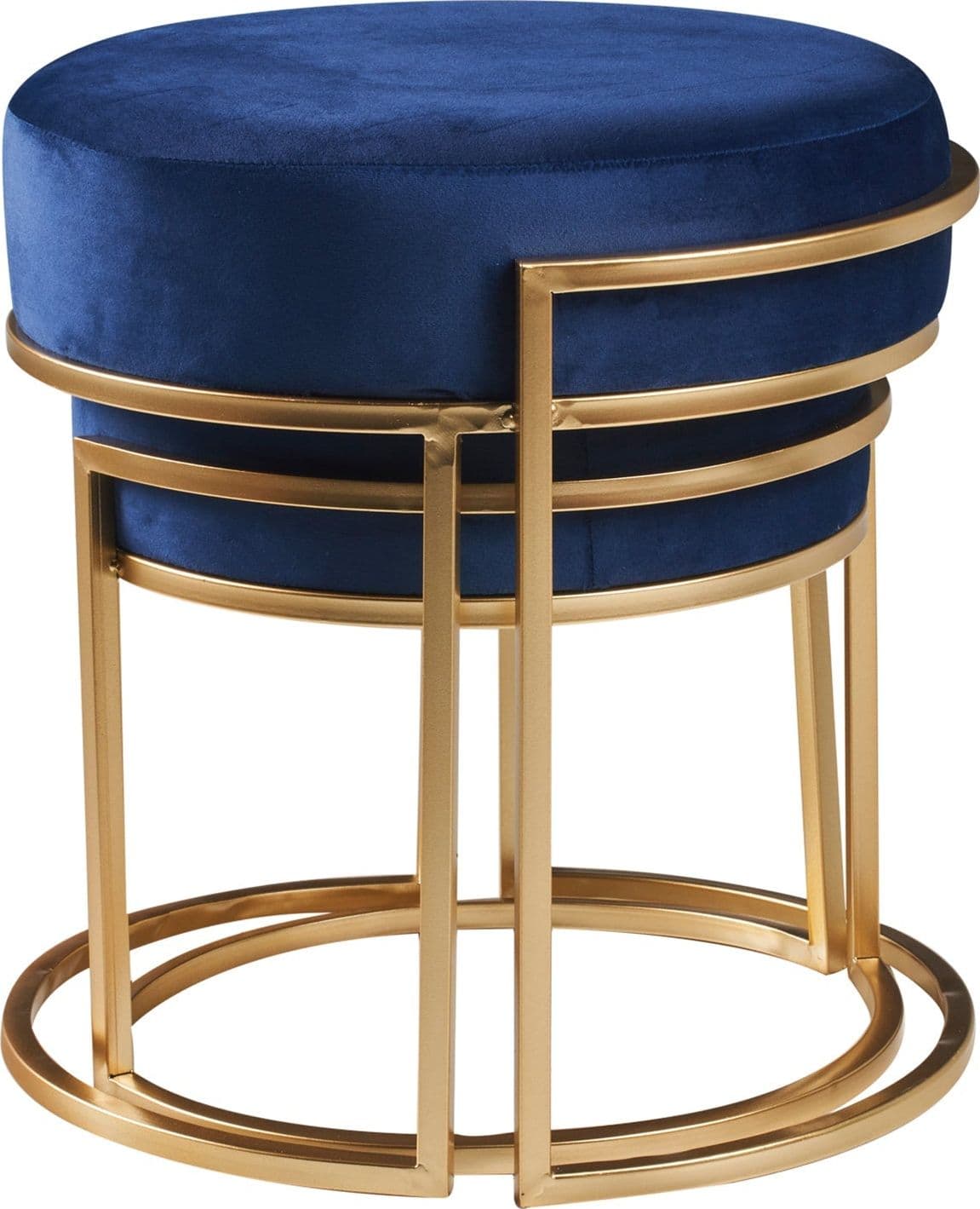 Pouf in velluto per arredamento moderno panchette con piedi in matallo dorati h 44 cm in Ottomane e poggiapiedi Decor Space - Altamura, commercioVirtuoso.it
