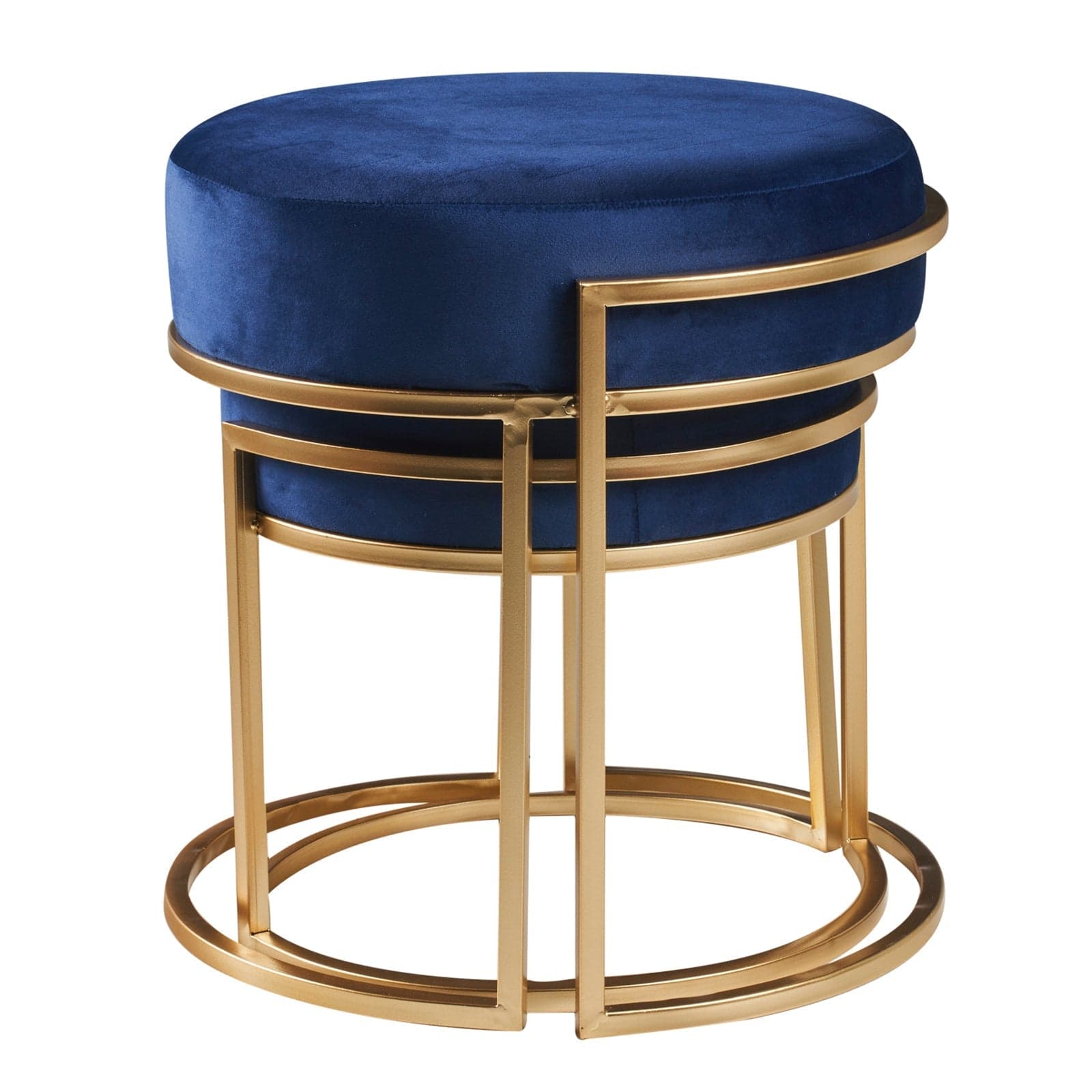 Pouf in velluto per arredamento moderno panchette con piedi in matallo dorati h 44 cm in Ottomane e poggiapiedi Decor Space - Altamura, commercioVirtuoso.it