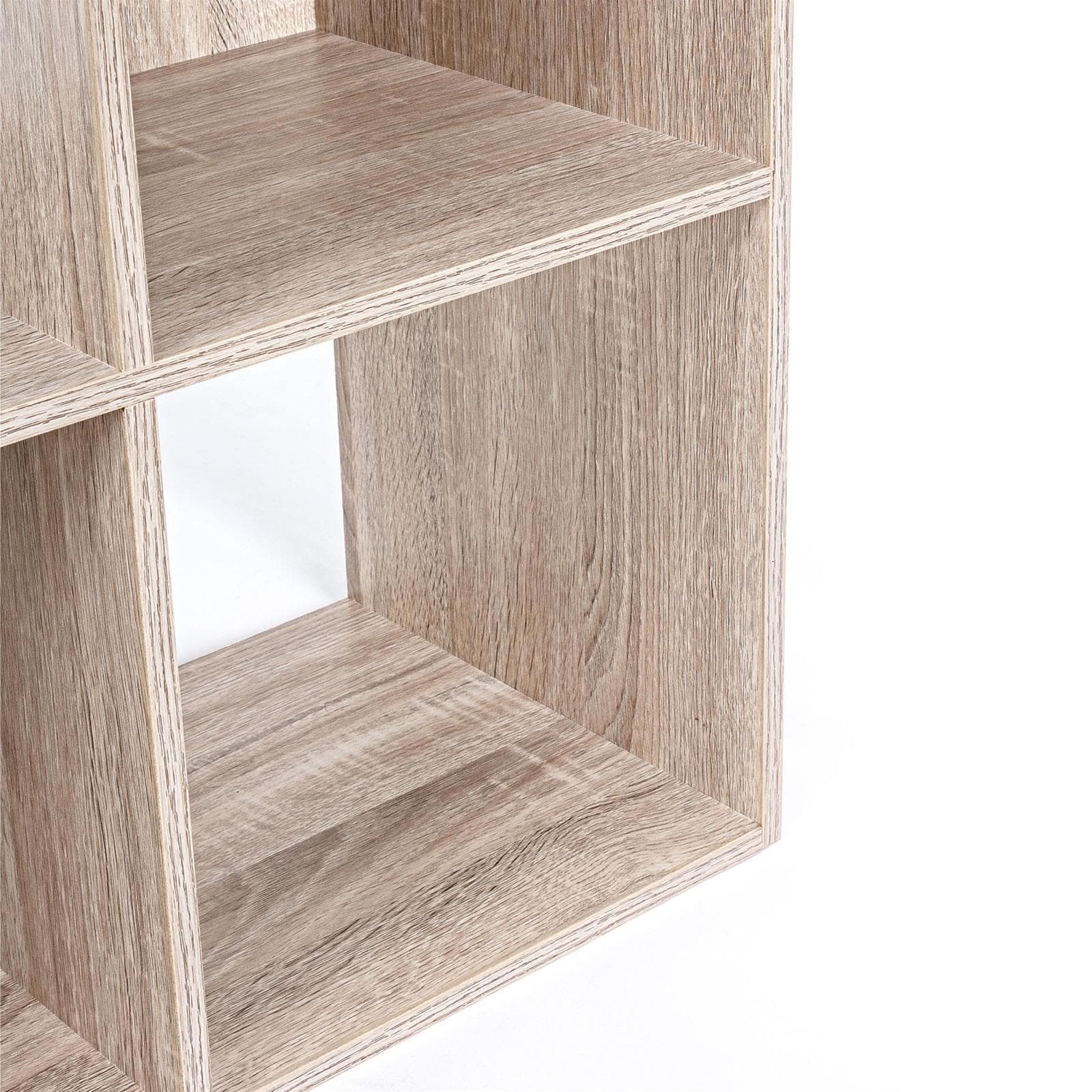 LIBRERIA MILA ZIG ZAG IN LEGNO ROVERE LIBRERIE DA UFFICIO ARREDAMENTO INTERNO H 90 CM
