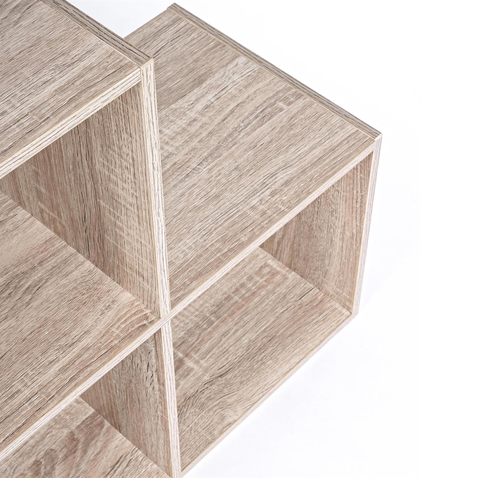 LIBRERIA MILA ZIG ZAG IN LEGNO ROVERE LIBRERIE DA UFFICIO ARREDAMENTO INTERNO H 90 CM