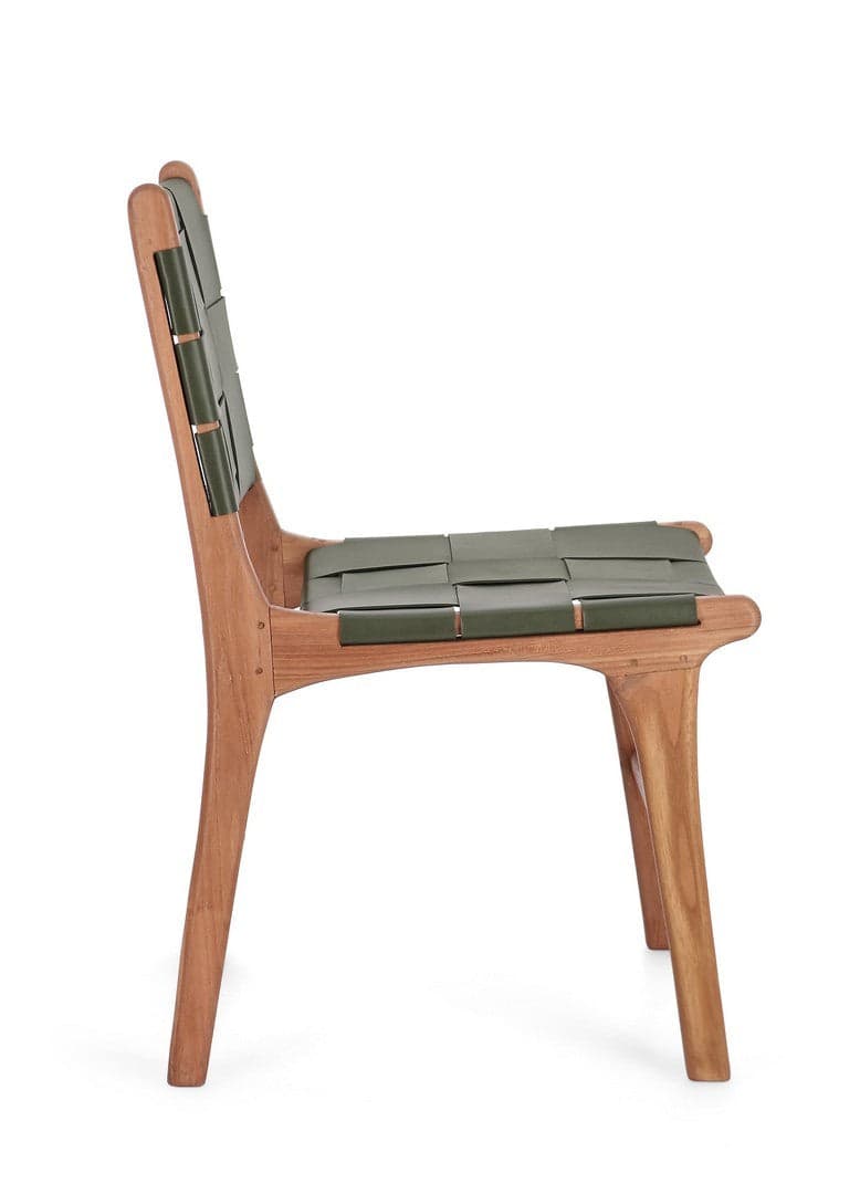 Sedia "Joanna" con legno teak, per arredo interno 46 x 59 x h 85 cm in Sedie Decor Space - Altamura, commercioVirtuoso.it