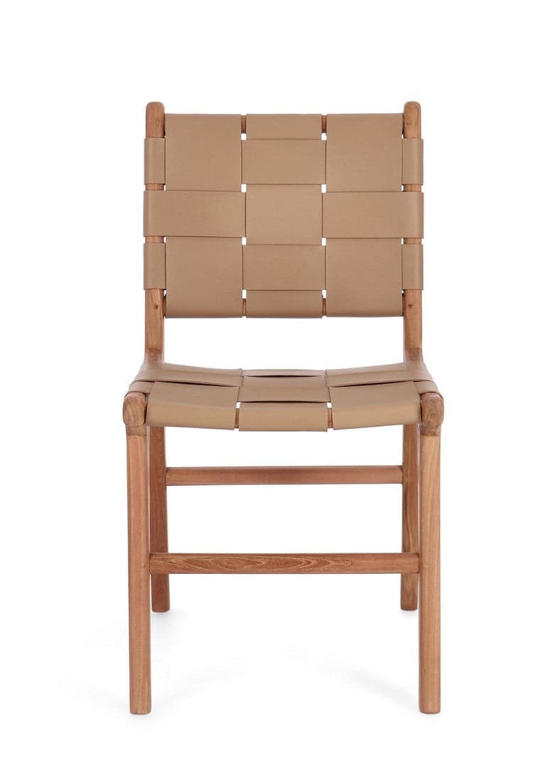 Sedia "Joanna" con legno teak, per arredo interno 46 x 59 x h 85 cm in Sedie Decor Space - Altamura, commercioVirtuoso.it