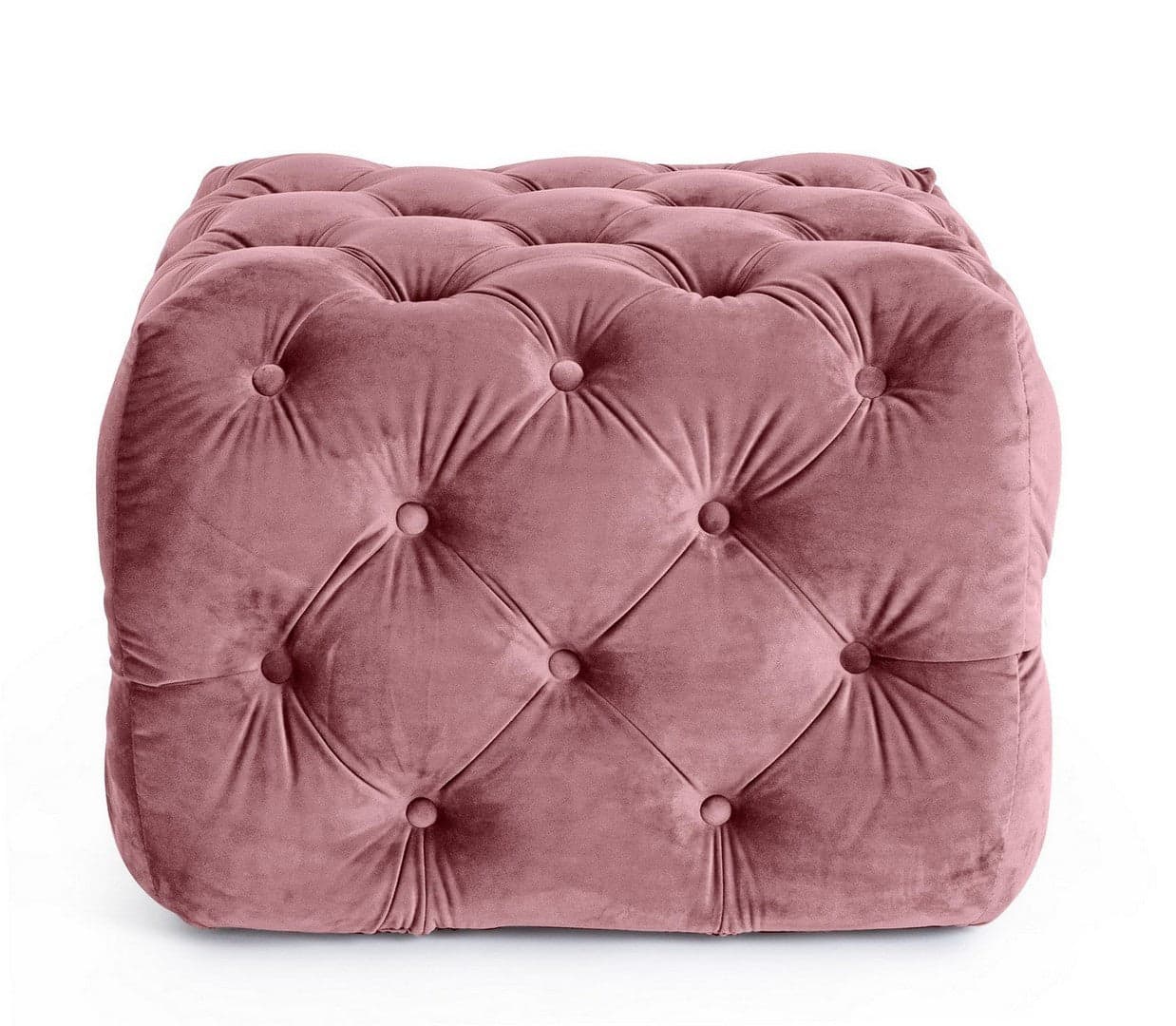 Poltrona Pouf "Evan" per interno, con struttura in legno di eucalipto e compensato da 62x62x46 cm in Ottomane e poggiapiedi Decor Space - Altamura, commercioVirtuoso.it