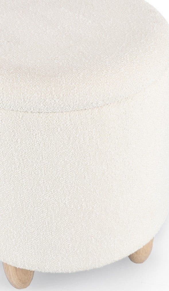 Poltrona Pouf "Zena" per interno, con struttura in mdf e compensato da Ø36 x 39.5h cm in Ottomane e poggiapiedi Decor Space - Altamura, commercioVirtuoso.it