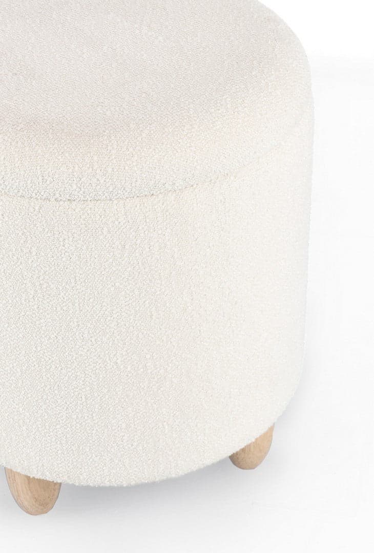 Poltrona Pouf "Zena" per interno, con struttura in mdf e compensato da Ø36 x 39.5h cm in Ottomane e poggiapiedi Decor Space - Altamura, commercioVirtuoso.it