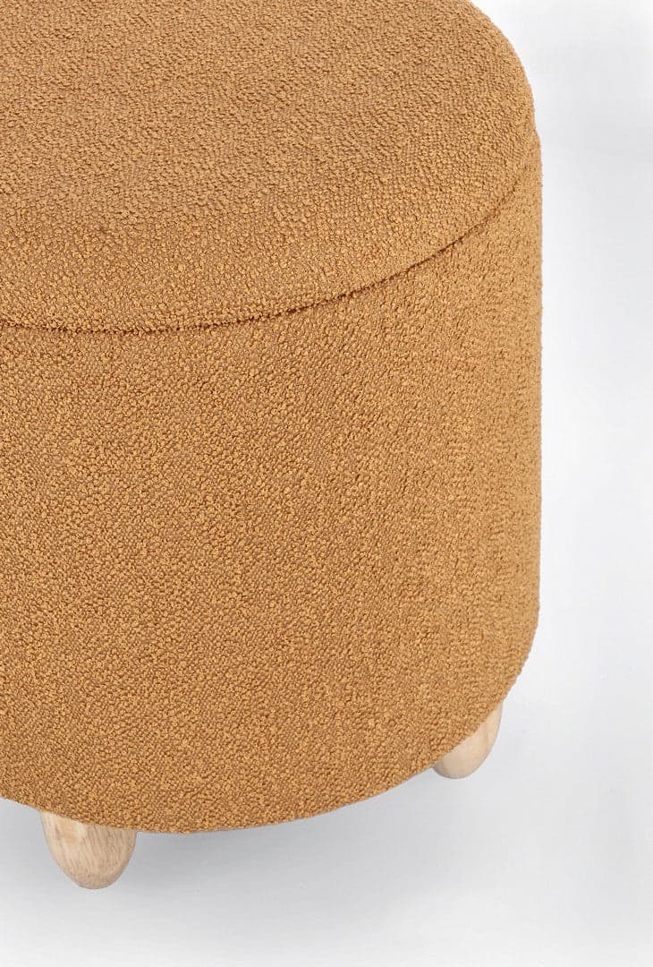 Poltrona Pouf "Zena" per interno, con struttura in mdf e compensato da Ø36 x 39.5h cm in Ottomane e poggiapiedi Decor Space - Altamura, commercioVirtuoso.it