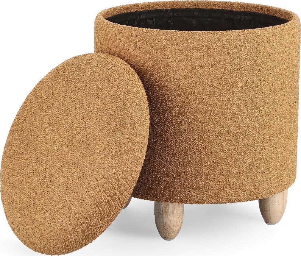 Poltrona Pouf "Zena" per interno, con struttura in mdf e compensato da Ø36 x 39.5h cm in Ottomane e poggiapiedi Decor Space - Altamura, commercioVirtuoso.it