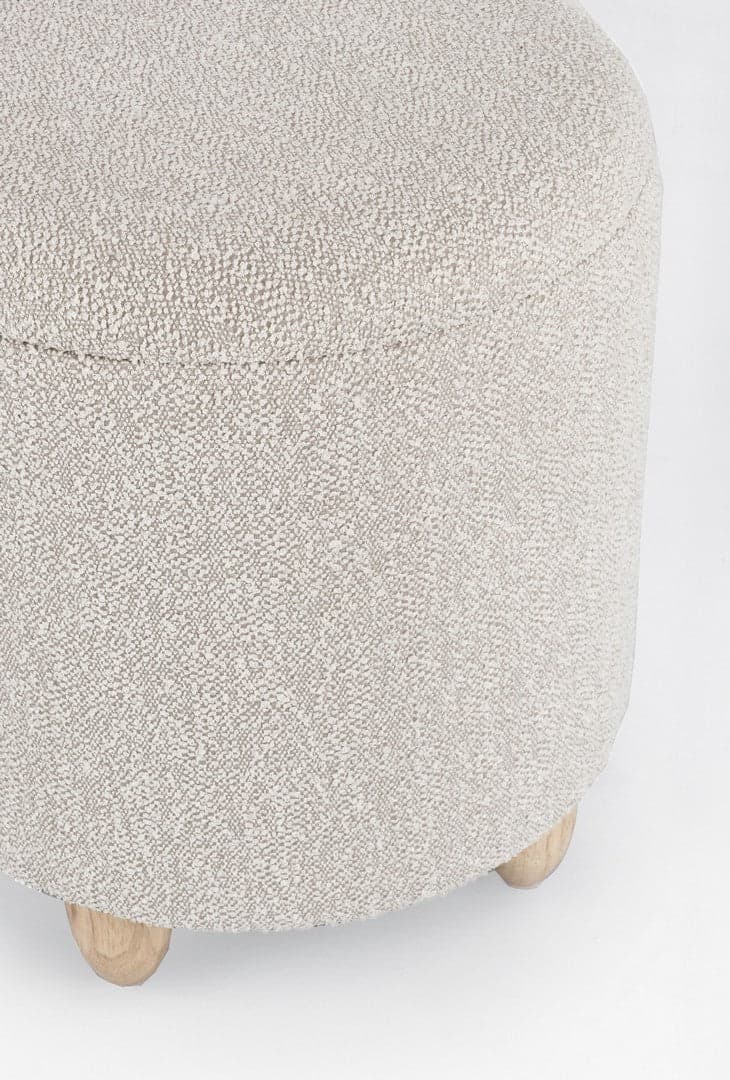 Poltrona Pouf "Zena" per interno, con struttura in mdf e compensato da Ø36 x 39.5h cm in Ottomane e poggiapiedi Decor Space - Altamura, commercioVirtuoso.it