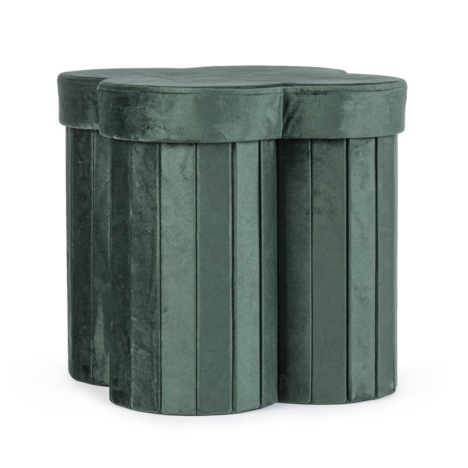 Poltrona Pouf "Jocelyn" per interno, con struttura in mdf in Ottomane e poggiapiedi Decor Space - Altamura, commercioVirtuoso.it