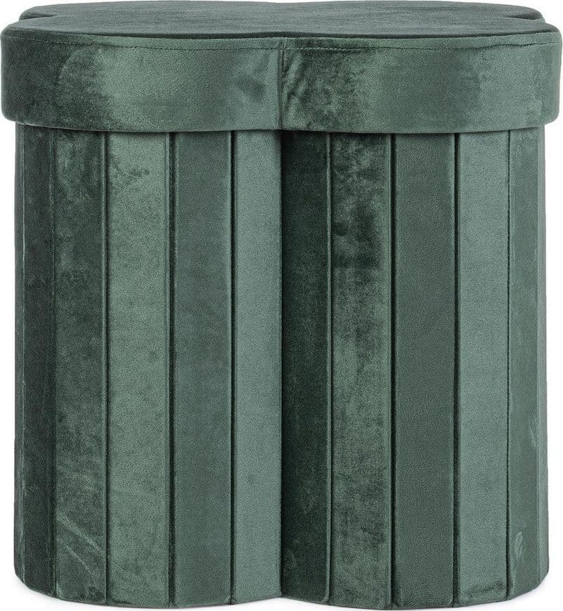 Poltrona Pouf "Jocelyn" per interno, con struttura in mdf in Ottomane e poggiapiedi Decor Space - Altamura, commercioVirtuoso.it