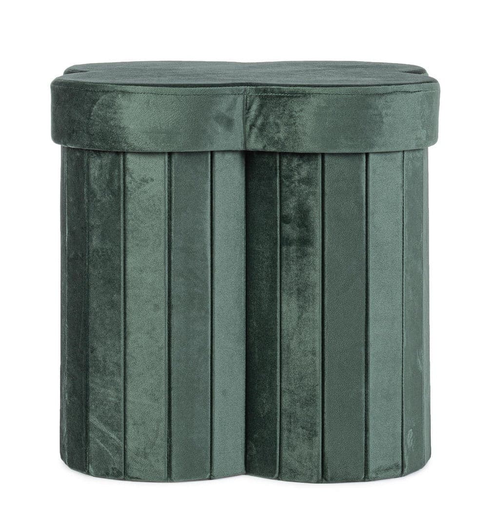 Poltrona Pouf "Jocelyn" per interno, con struttura in mdf in Ottomane e poggiapiedi Decor Space - Altamura, commercioVirtuoso.it