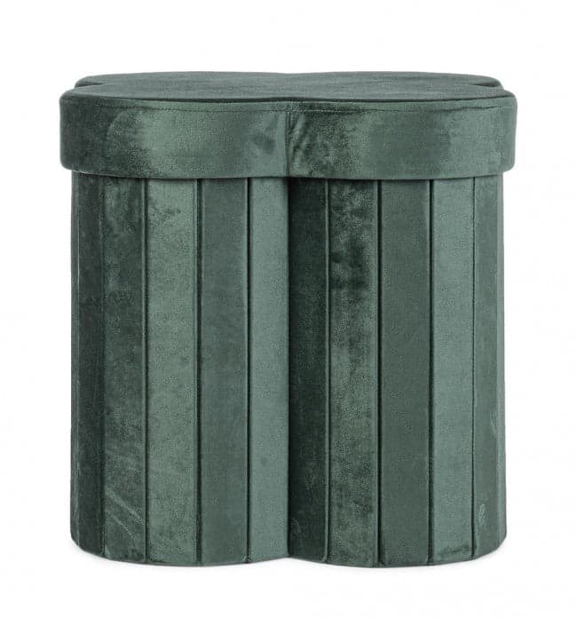 Poltrona Pouf "Jocelyn" per interno, con struttura in mdf in Ottomane e poggiapiedi Decor Space - Altamura, commercioVirtuoso.it