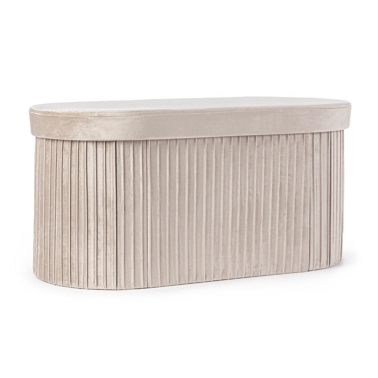 Poltrona Pouf "Jocelyn" per interno, con struttura in mdf in Ottomane e poggiapiedi Decor Space - Altamura, commercioVirtuoso.it