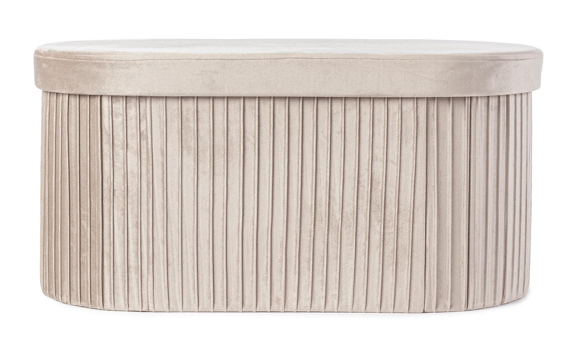 Poltrona Pouf "Jocelyn" per interno, con struttura in mdf in Ottomane e poggiapiedi Decor Space - Altamura, commercioVirtuoso.it