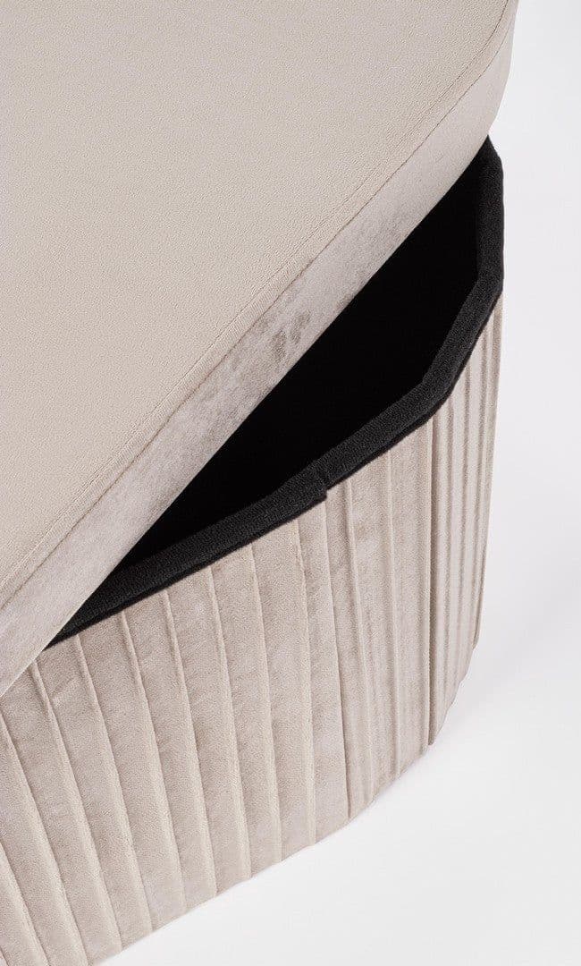 Poltrona Pouf "Jocelyn" per interno, con struttura in mdf in Ottomane e poggiapiedi Decor Space - Altamura, commercioVirtuoso.it