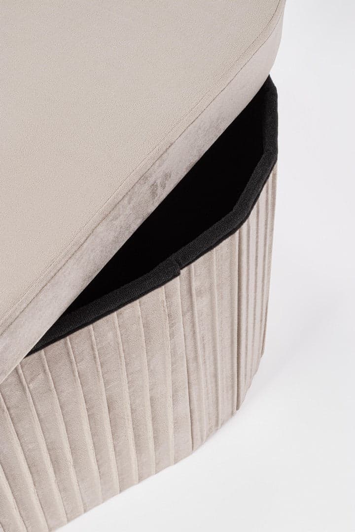Poltrona Pouf "Jocelyn" per interno, con struttura in mdf in Ottomane e poggiapiedi Decor Space - Altamura, commercioVirtuoso.it