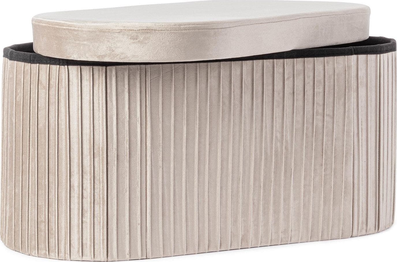 Poltrona Pouf "Jocelyn" per interno, con struttura in mdf in Ottomane e poggiapiedi Decor Space - Altamura, commercioVirtuoso.it