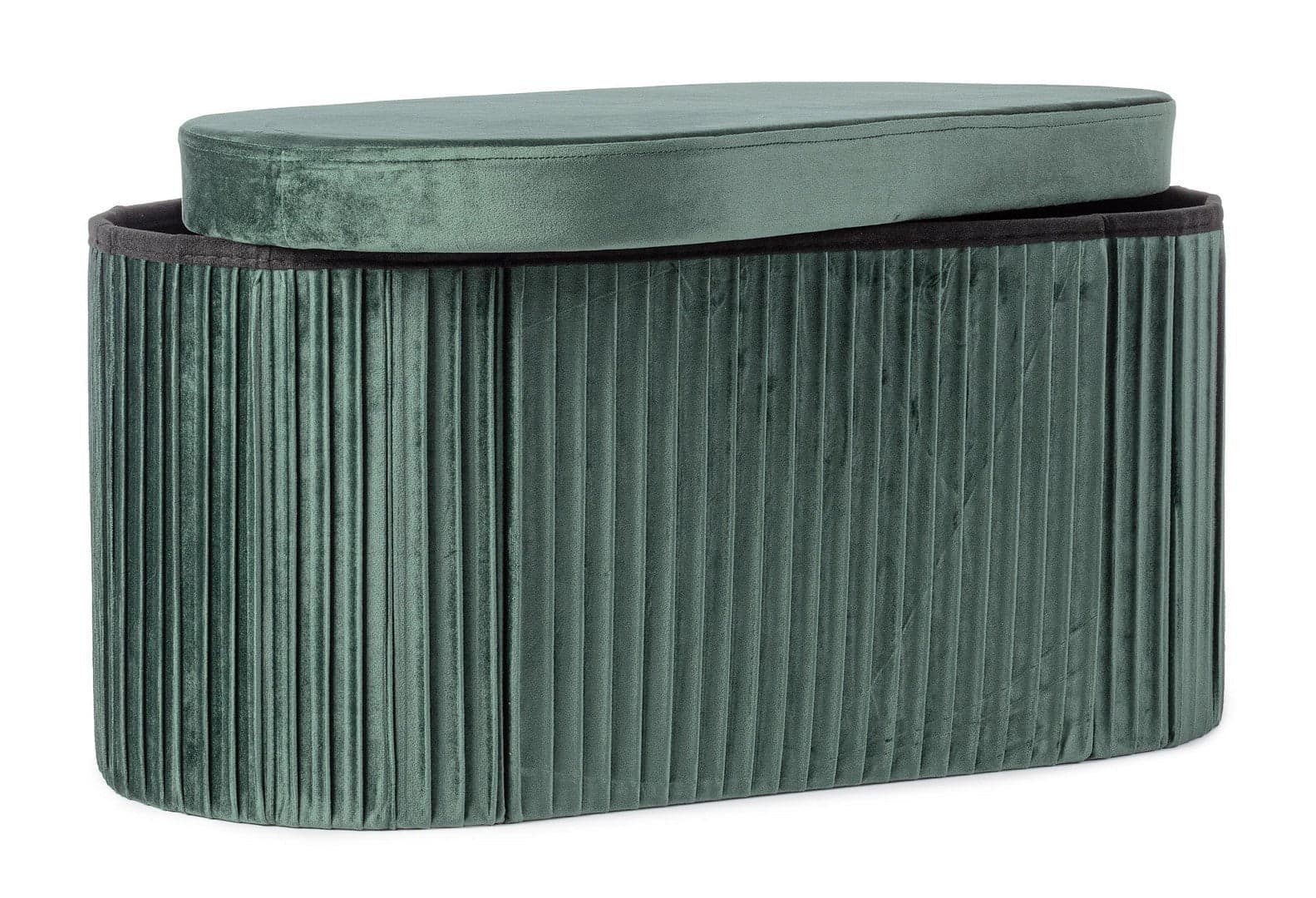 Poltrona Pouf "Jocelyn" per interno, con struttura in mdf in Ottomane e poggiapiedi Decor Space - Altamura, commercioVirtuoso.it